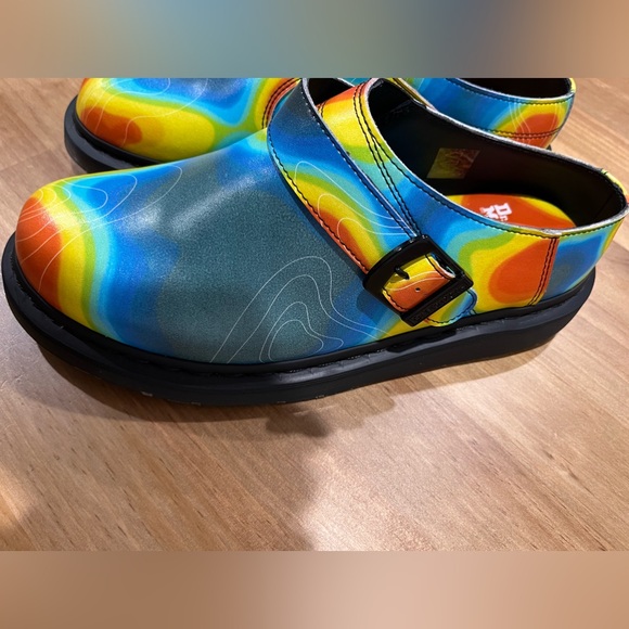 New Dr Martens Isham Slip-On Clog Mule Genix Nappa Leather Heat Map  9 US main image 5